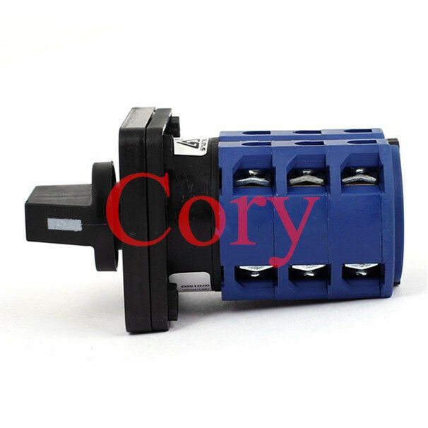 1PCS Changeover rotary selector Switch (0-1-2) 3 Positions 3 Phase 12 Terminal