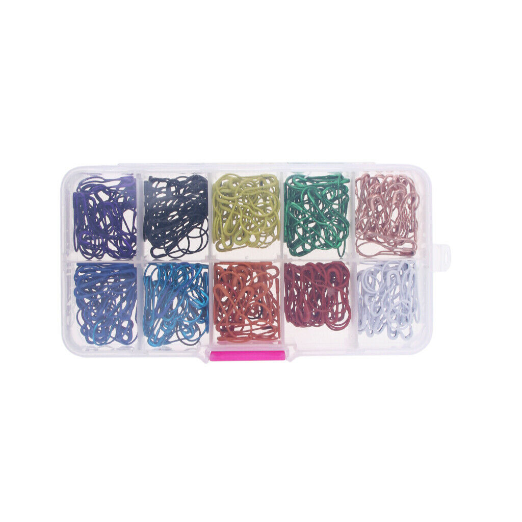 300x Mixed Color Bulb Pins Gourd Safety Pins Metal Calabash Pins Storage Box