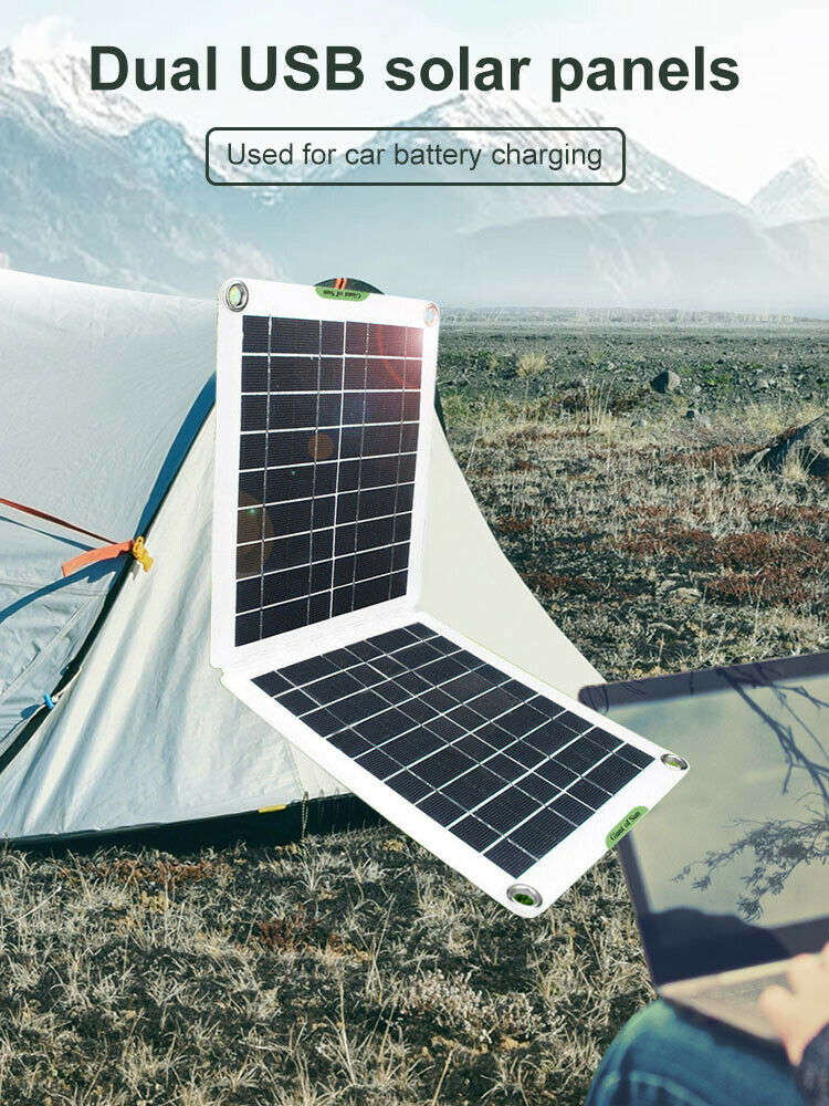60W Foldable Solar Panel Sets 18/12/5V Solar Power Phone Charger with Dual USB