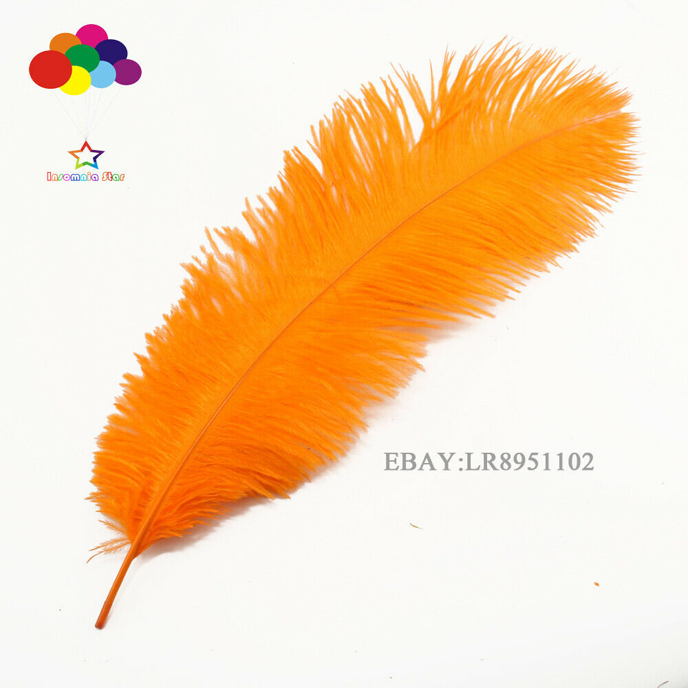 50 pcs orange ostrich feather 8-10 plumes for wedding party centerpiece wedding