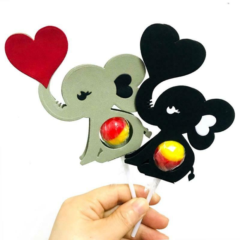 Loving Elephant Lollipop Box Carbon Steel Cutting Dies DIY Scrapbooking Photo