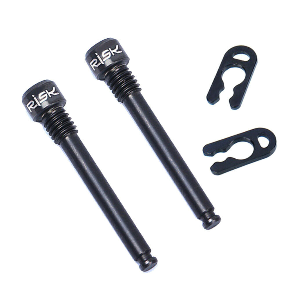 2pcs Bicycle M4 Bolt Threaded Hydraulic Disc Brake Plug Fixed Bolts Black