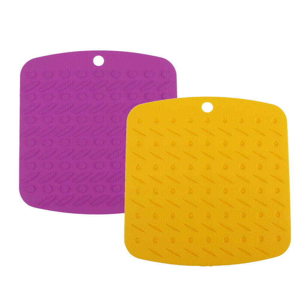 2x Multipurpose Silicone Pot Holder Non Slip Coffee Cup Placemat Hot Mitts