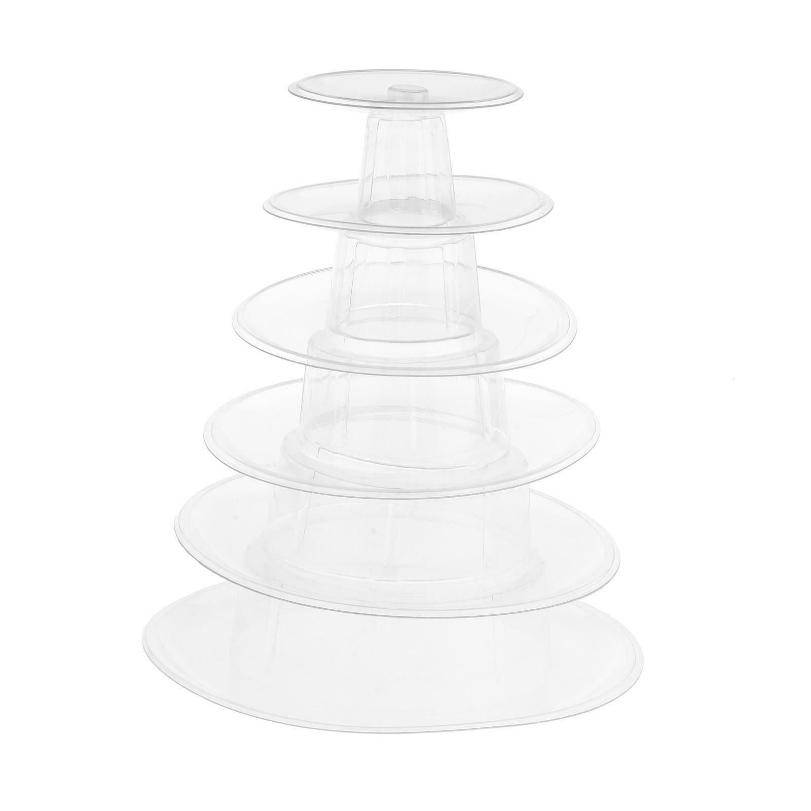 6-Layer Macaron Tower Stand Cupcake Display Cake Tray Bakery Festival Party