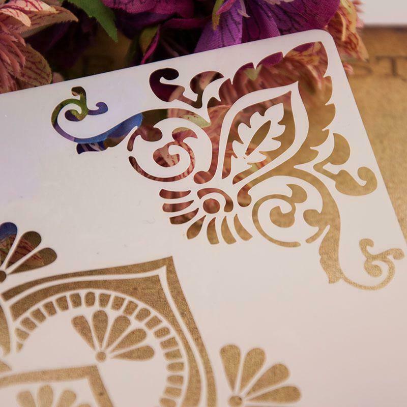 Flower Corner Stencils Template Painting Scrapbooking Embossing Album Card DIY