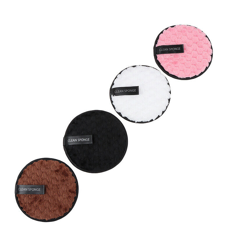 4Pcs Washable Facial Makeup Remover Pads Reusable Face Cleansing Microfiber P DF