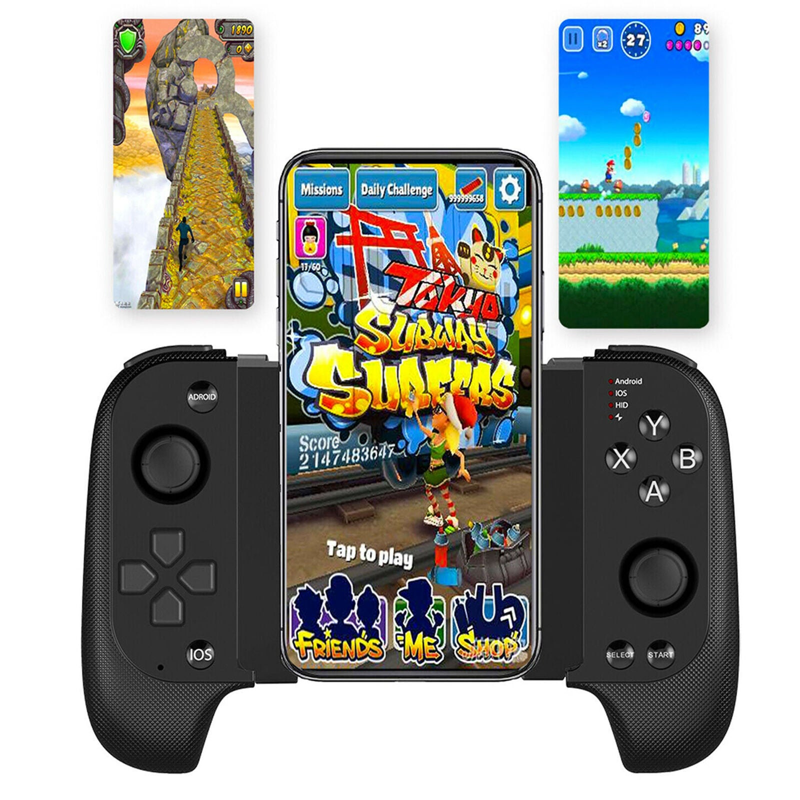 Handle Gamepad Mobile Phone Game Controller For Android PUBG Bluetooth NEW~