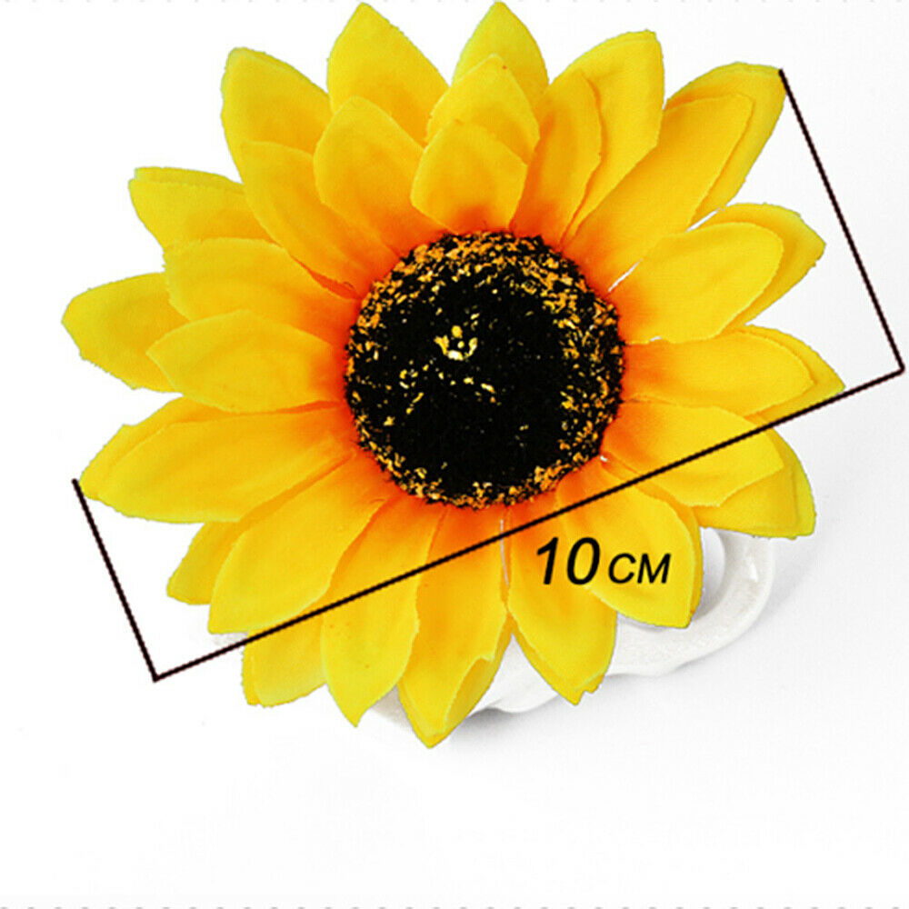 2 Pcs Hawaiian Sunflower Flower Hair Clip Hairpins for Women Hair Decroration