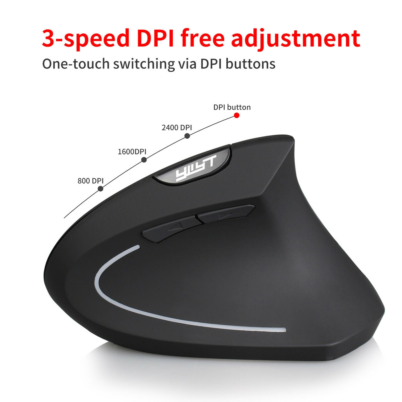 Wireless Vertical Mouse Mice Ergonomic Upright Game Mouse for Office Home