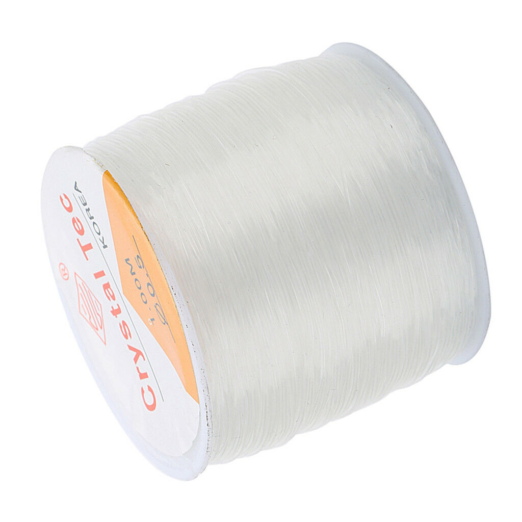 1 Roll 80 Meters Clear Crystal Strong & Stretchy Elastic Thread Cord 1mm