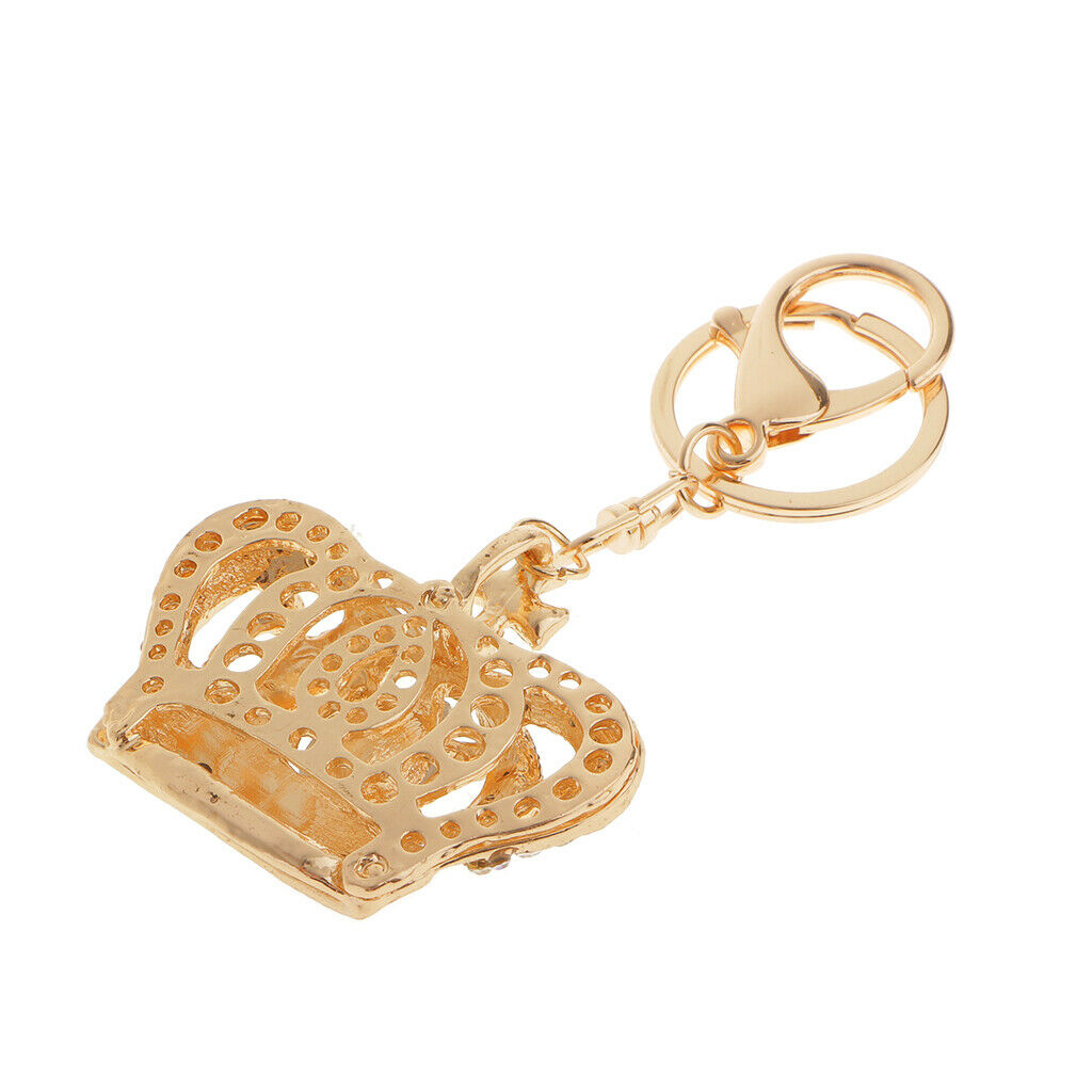 Keyring with Chain Pendant Keyring with Crystal Pendant Keyring with White