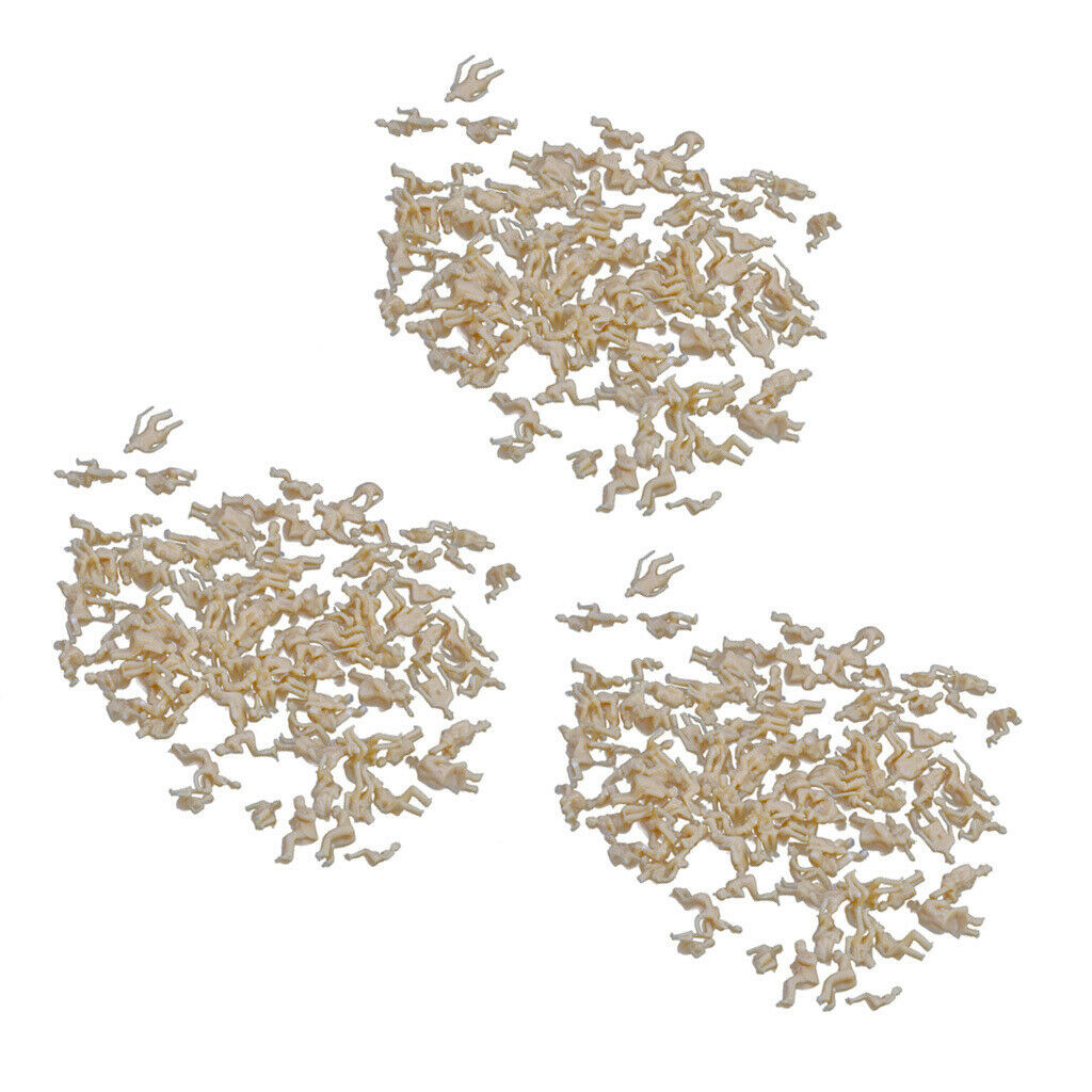 300 Pack 1/87 Unpainted Seated Figures Railway Landscape Microscopic Props