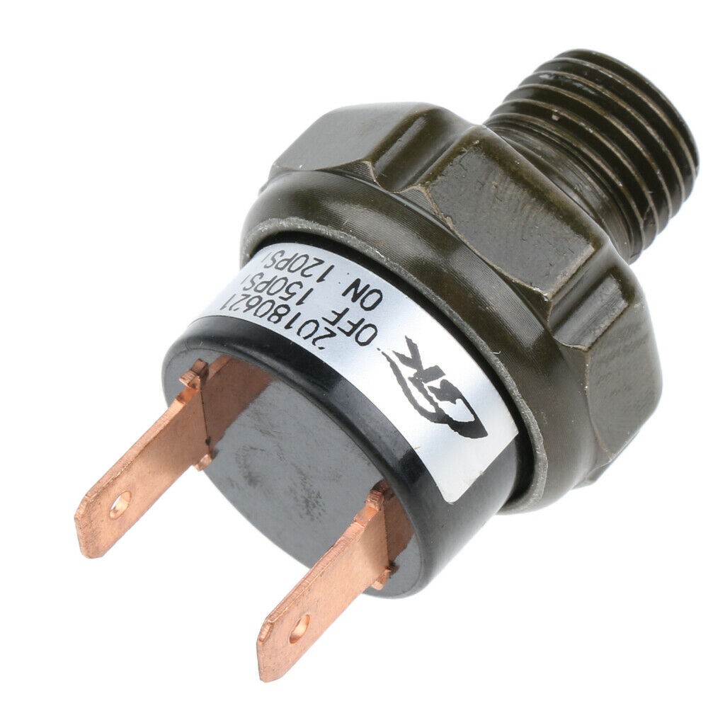 1 Pair Air Pressure Control Switch Train Horn for Compressor Air Tank Black