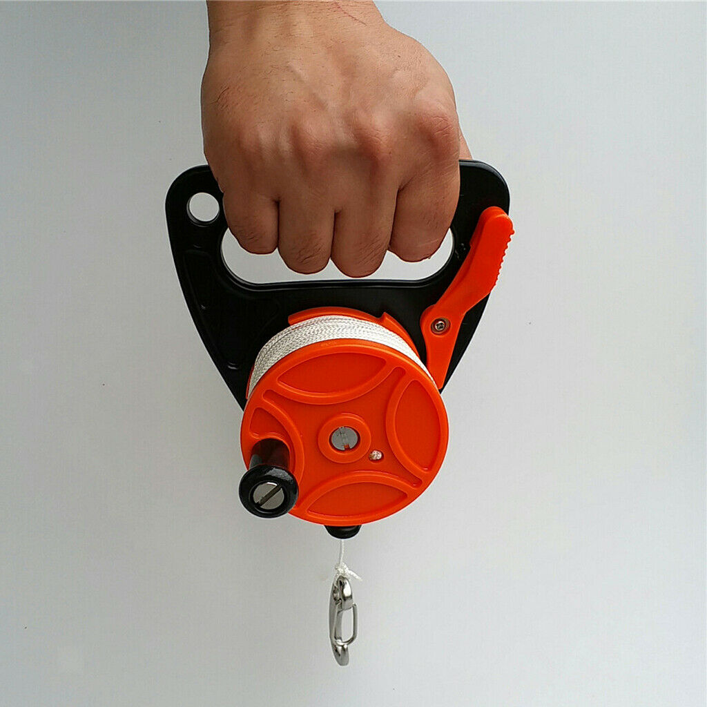 Lightweight Dive Wreck Reel & Handle, Clip for Scuba Diving  Cave Dive