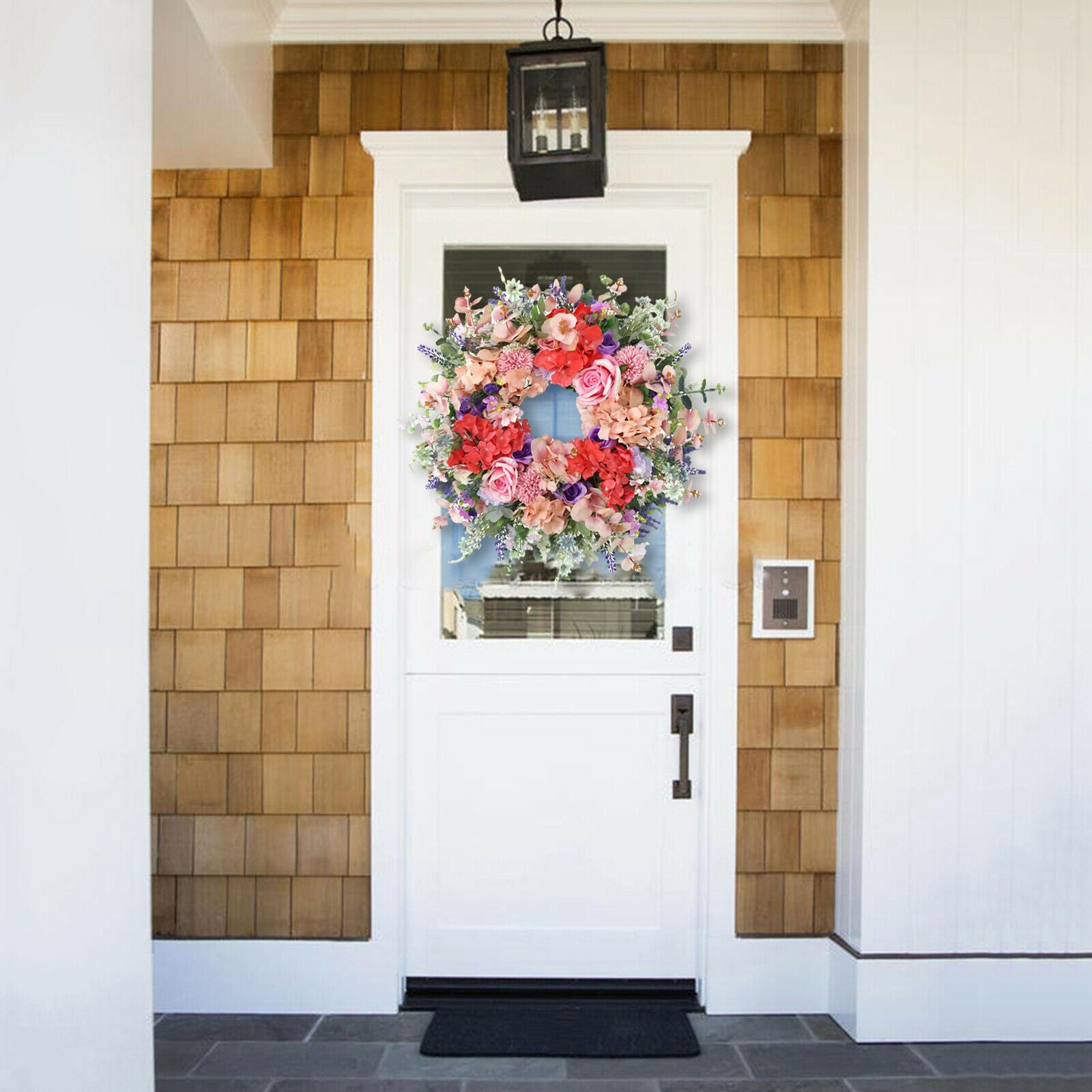 Rose Wreath Greenery Hanging Wall Front Door Large Garland Festival Decor