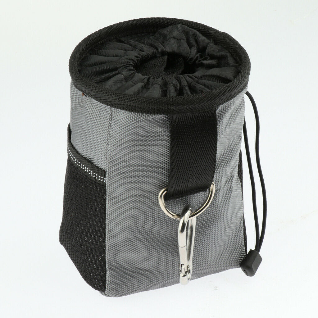 2pcs Dog Treat Pocket Pet Puppy Pooch Haversack Snack Pouch Black/Gray