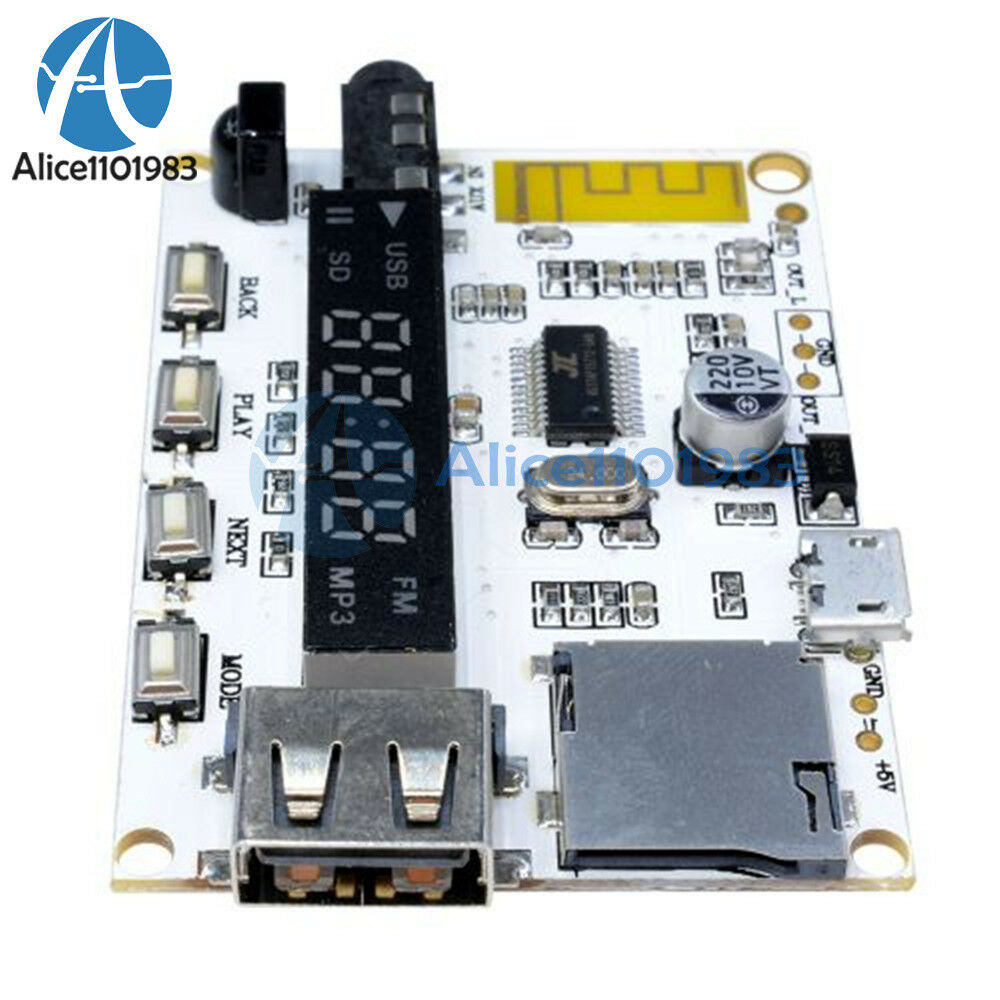 Bluetooth Sound Decoder Infrared Remote Control Board Car MP3 FM TF MicroSD Card