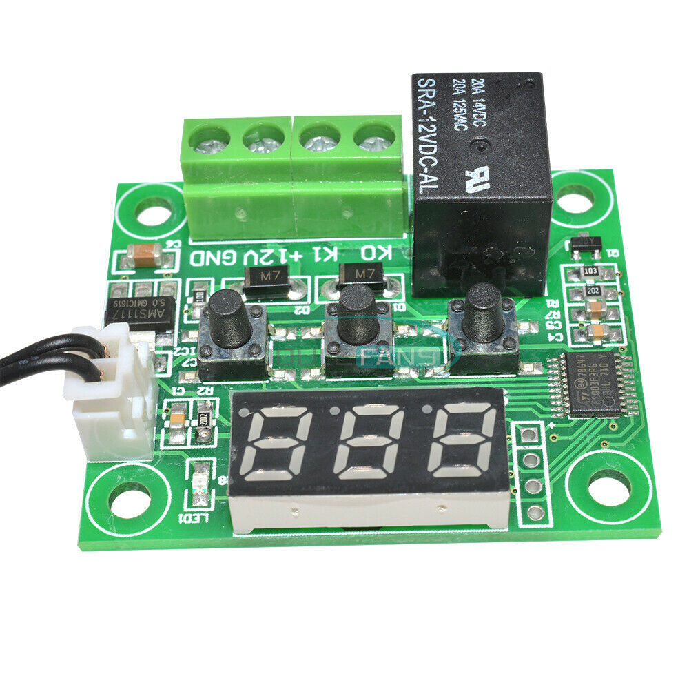 -50-110°C W1209 LED Digital Display Thermostat 12V NTC Sensor Red Display
