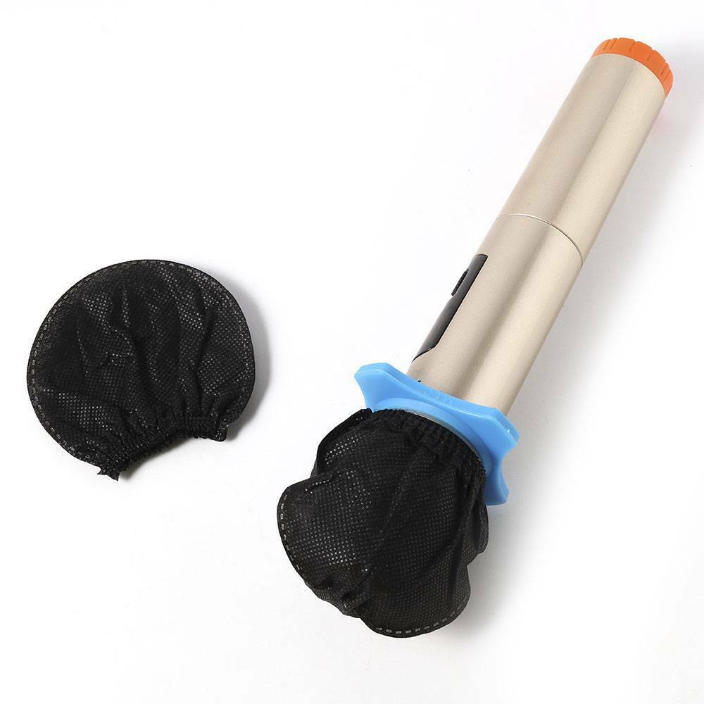 100Pcs/Set Black Disposable Sanitary Microphone Full Cover for Karaoke USB Mic !