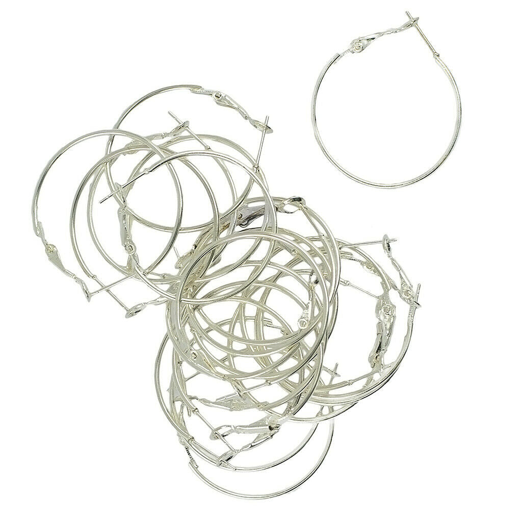 20 Pieces 30mm Large Round Earring Hoops Dangle Earrings Loops Jewelry Accs