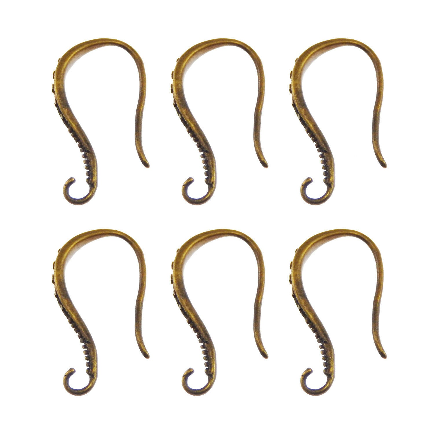 10 pcs Retro Bronzed French Ear Wires Brass Earring Hooks DIY Jewelry Making