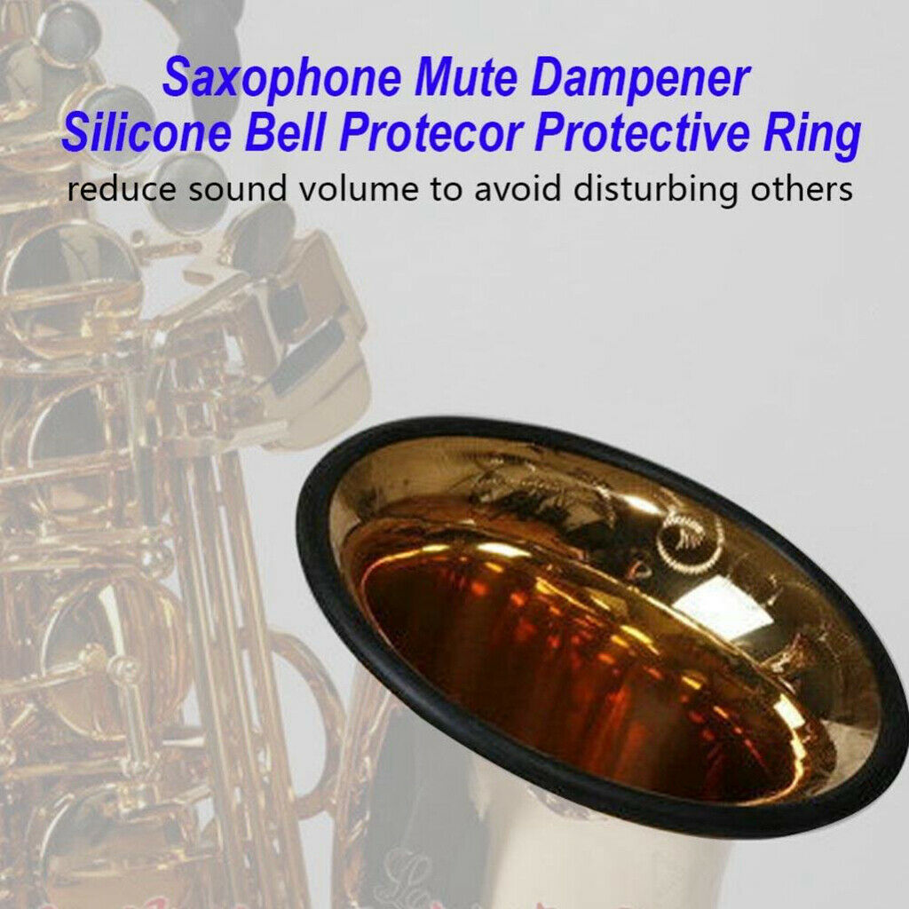 Silicone Sax Saxophone Noise Mute Ring Silencer Dampener Parts 11cm