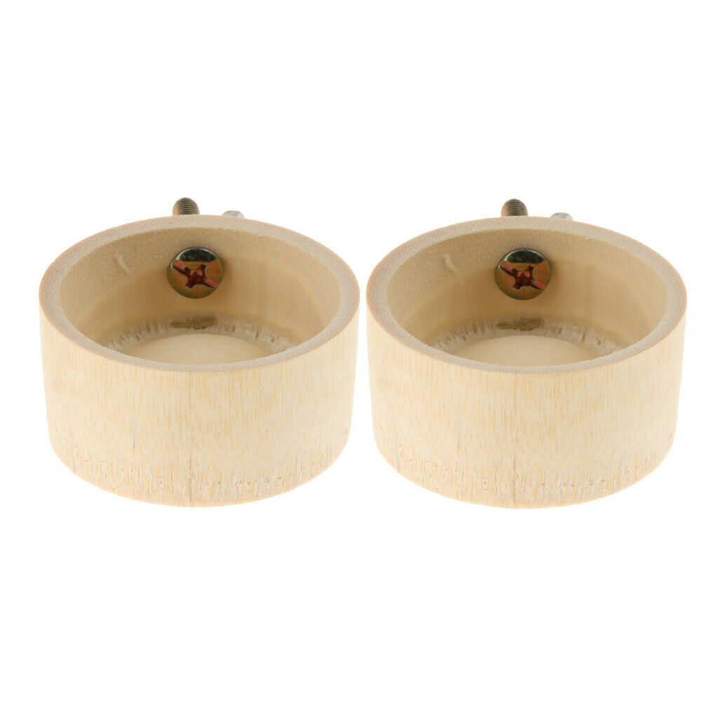 1 Pair Hamster Bowls, Food and Water Bamboo Bowls for Rodents Gerbil Hamsters