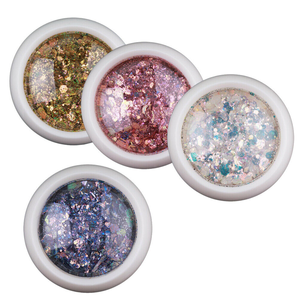 4-Box Mixed Color Makeup Nail Art Glitter Body Decoration Cosmetic Sequins A