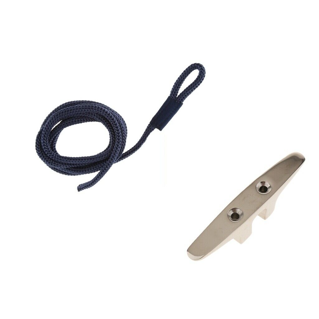 Stainless Steel Mooring Rope Cleat + Boat  Lines Bumper Whips Rope