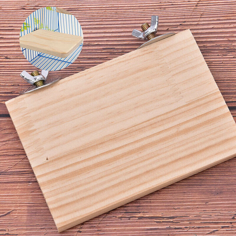 Parrot Bird Standing Platform Wood Square Cage Board Hamster Pet Budgie T.l8