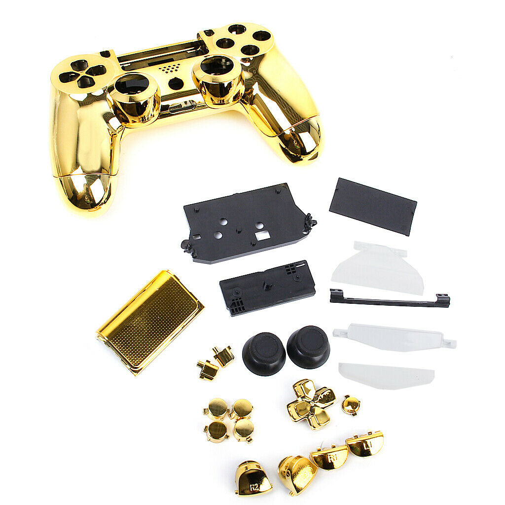 Metal Plated Full Housing Shell Case Button Kit Replacement Parts for Sony