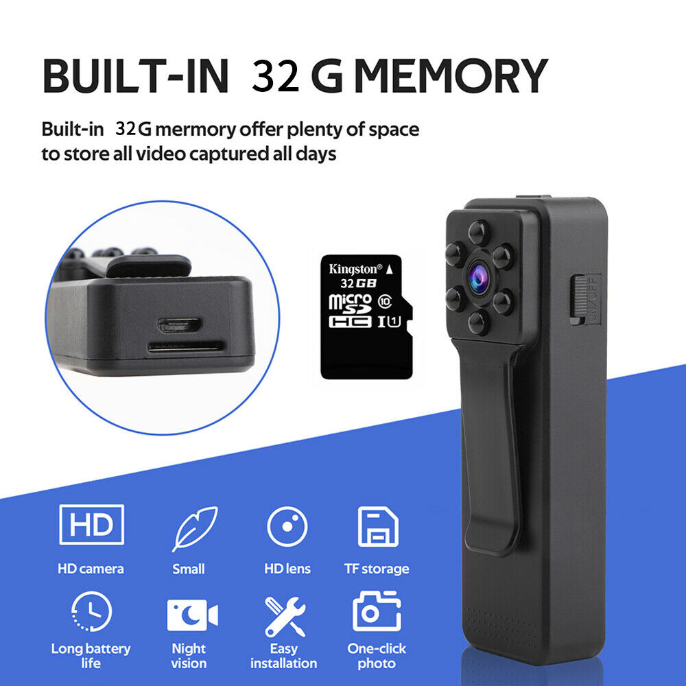 Portable USB Mini Camera HD 1080P Office Video Recorder Night Vision Sports Cam