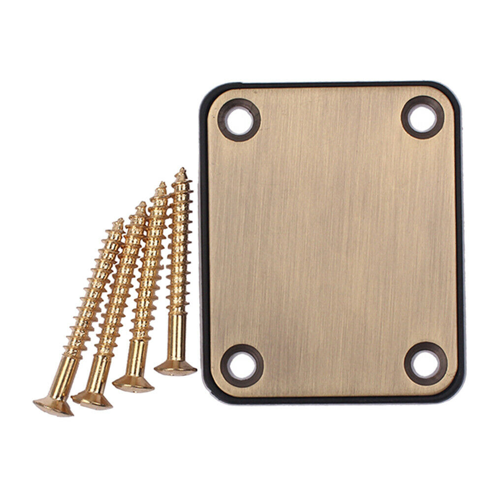 Electric Guitar Neck Plate w/ Screws for TL Bass Guitar Parts DIY Accs