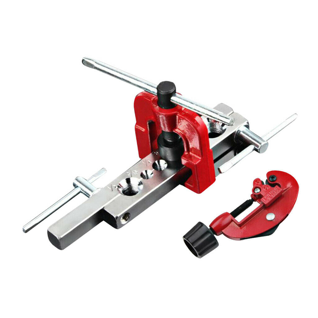 Set of Copper Pipe Tube Flaring Tool Kit and 3-28mm Cutter, 3/16" - 5/8".