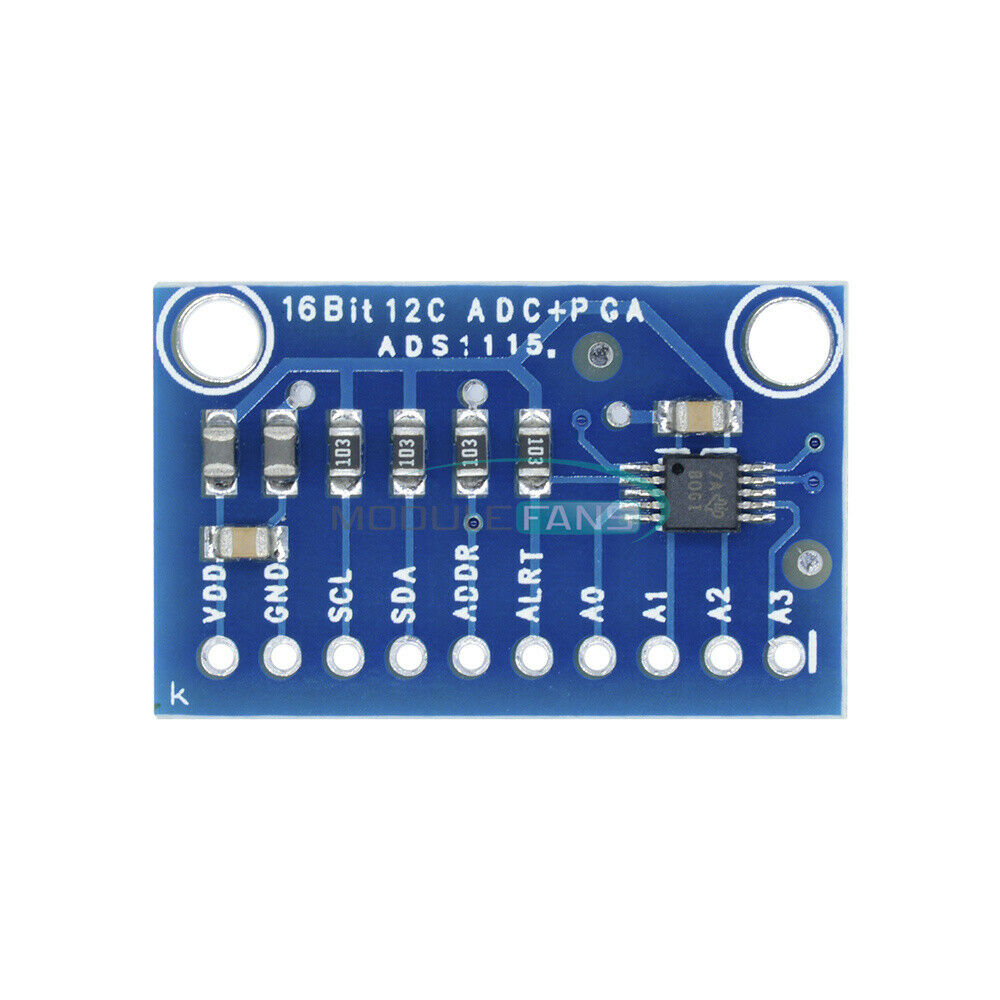 2PCS ADS1115 16 Bit I2C 4 Channel+ Amplifier Module ADC Pro Gain RPi For Arduino