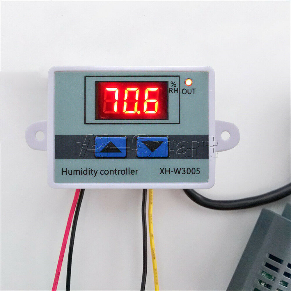 LED Digital Display Humidity Controller W3005 AC110-220V 1500W ABS