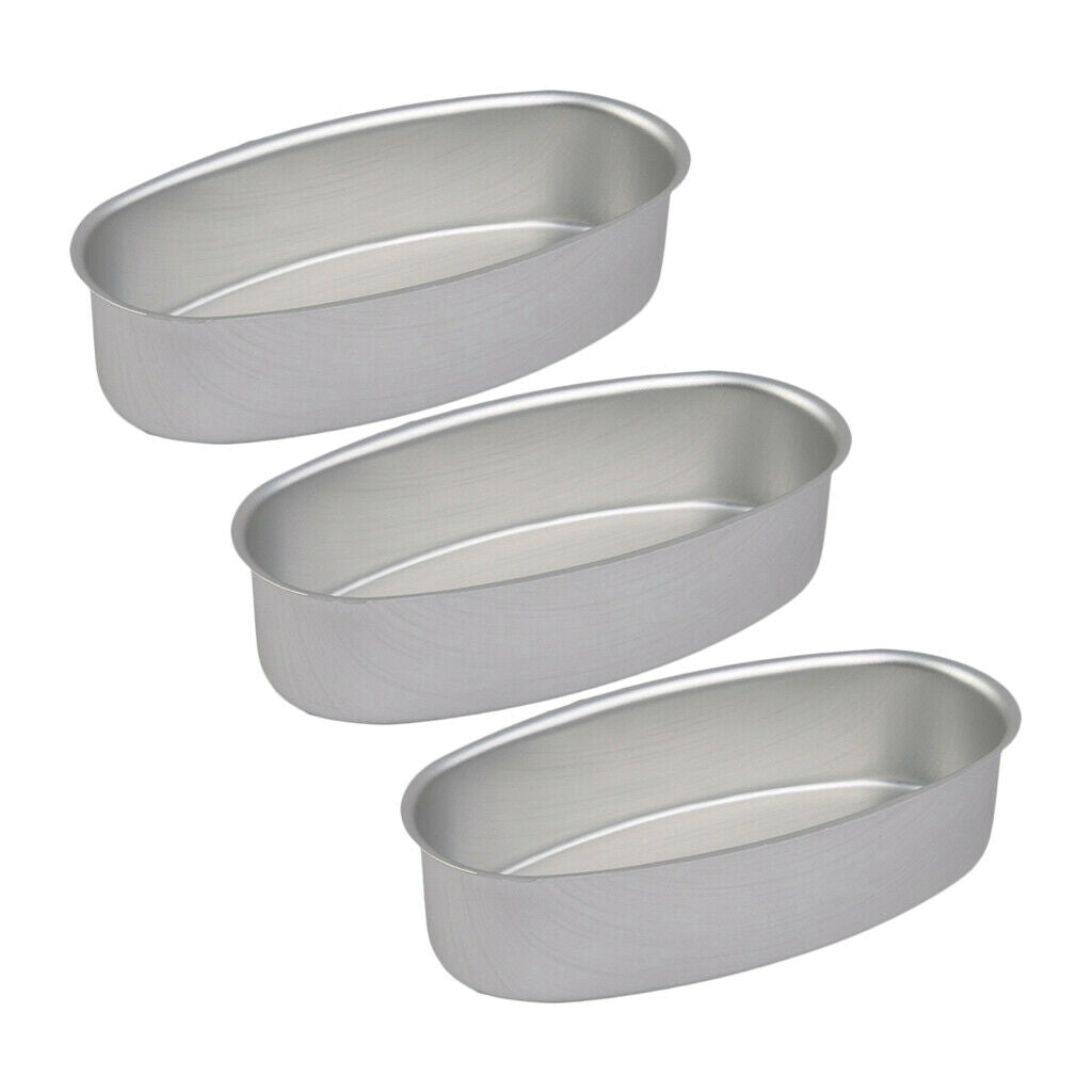 Set of 3, Non Stick Oval Bread Pan Mold Toast Pastry Baking Tool Bakeware
