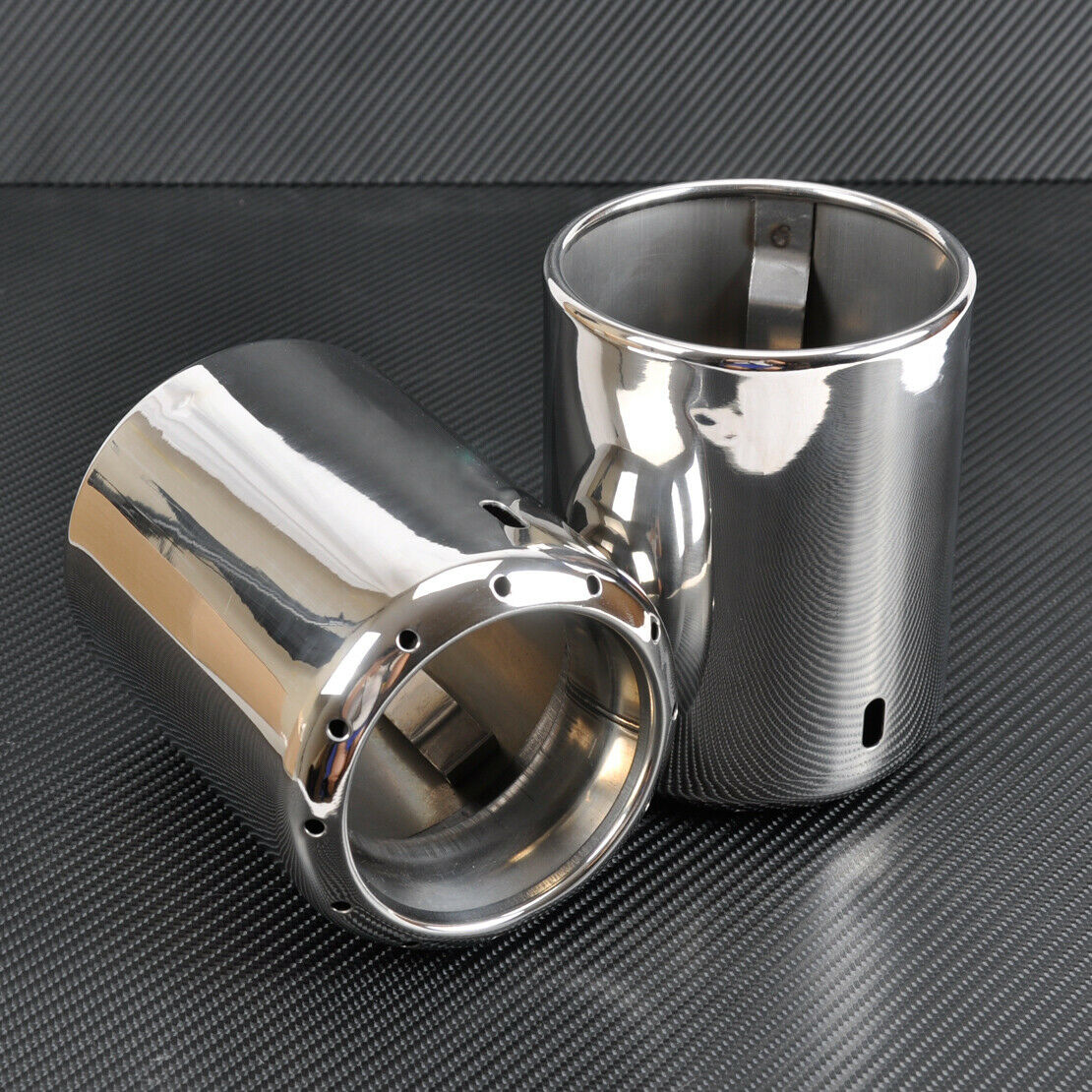 2pcs STAINLESS STEEL EXHAUST TAIL REAR MUFFLER TIP PIPE Fit for Mazda 6 09-14 An