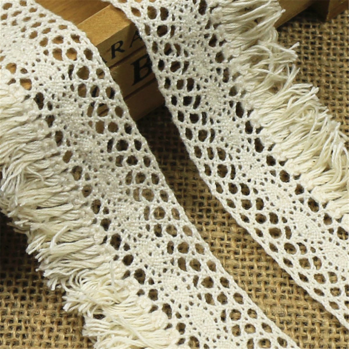 5 Yds Cotton Lace Tassel Trim Ribbon Fringe Fabric Garment DIY Sewing Craft 4cm