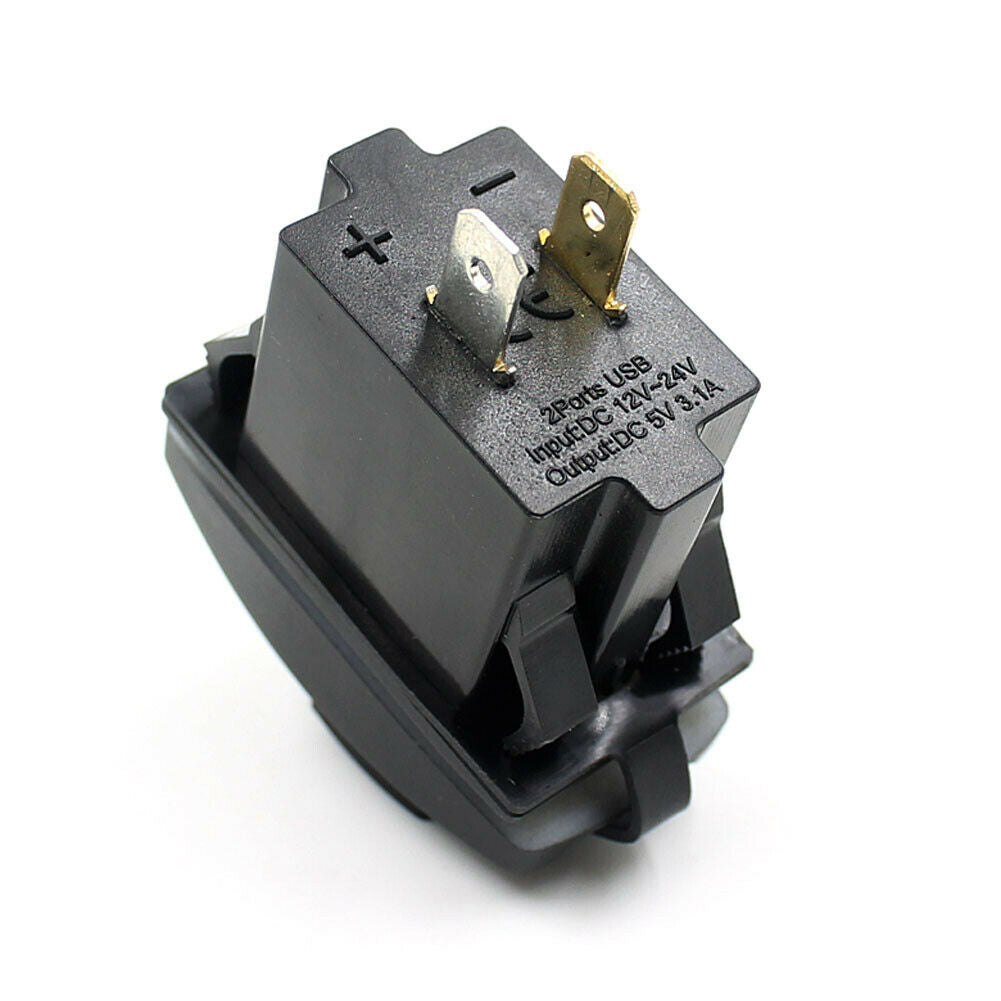 New Car 3.1A Dual SB Socket Charger Power Adapter Blue LED pour Phone @