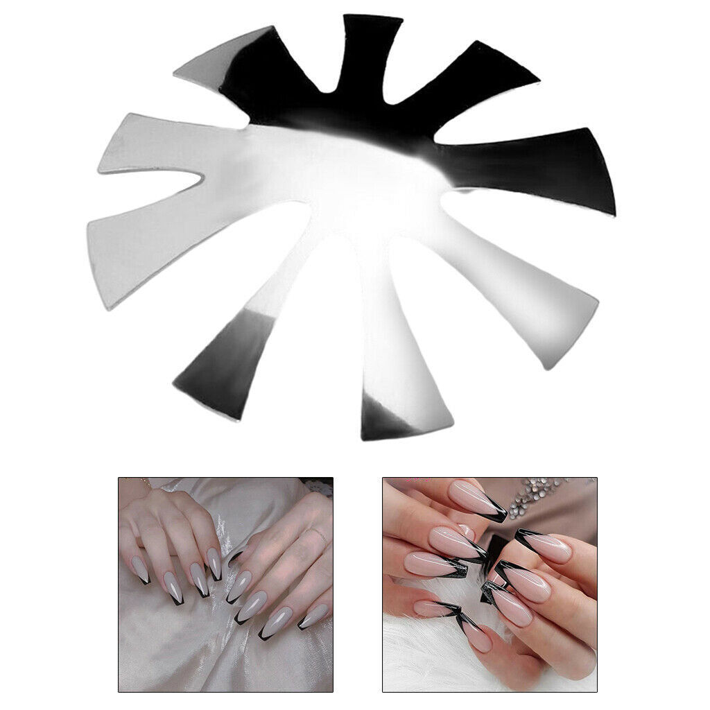 Multi-size Easy French Tip Line Edge Cutter Stencil Trimmer Nail Art Tool