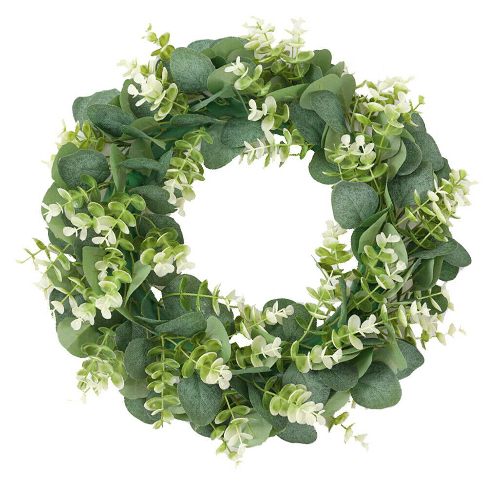 17inch Natural Door Wreath Home Front Door Garland for Festival Celebration