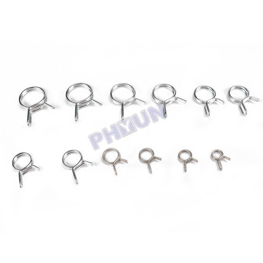 250pcs Î¦5-Î¦14 Double Wire Fuel Line Hose Tube Spring Clamps For Car Motorcycles