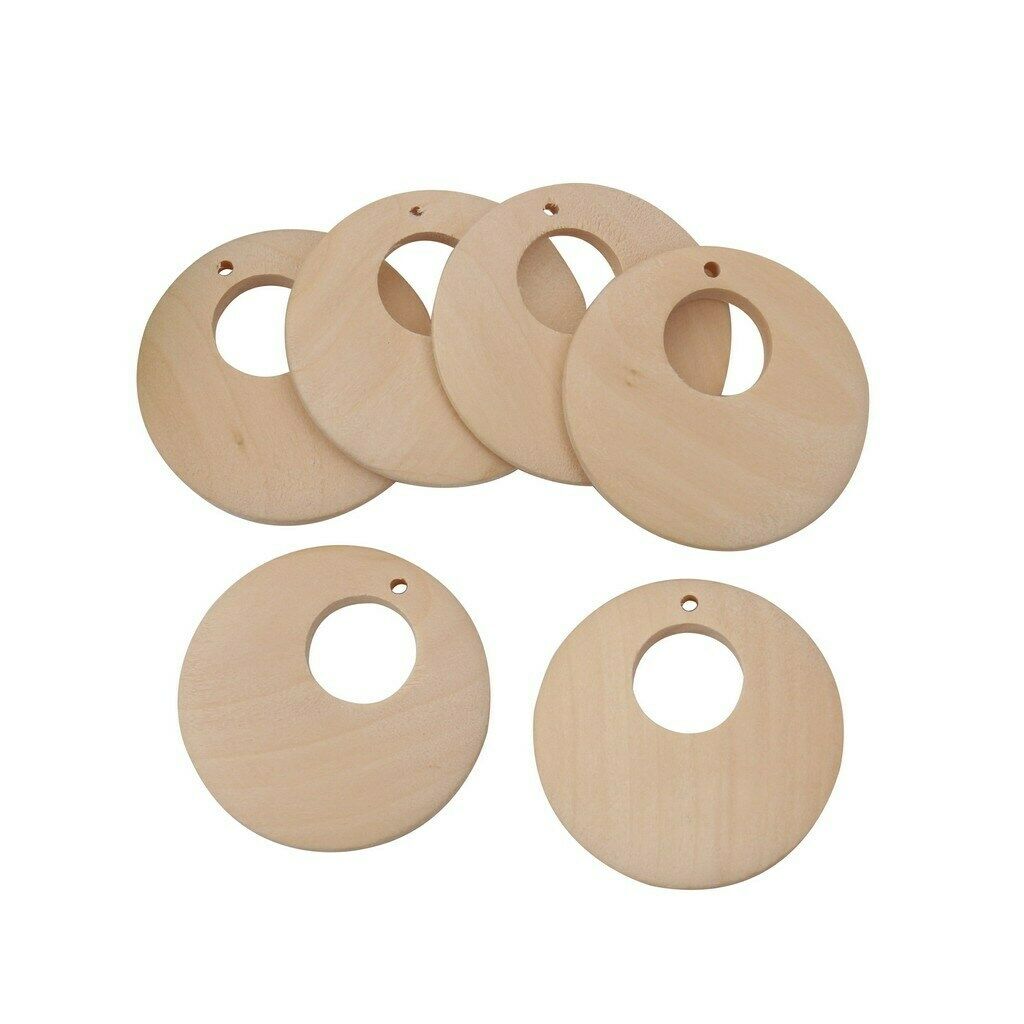 50pcs Wood DIY Pendant Jewelry Making Findings Handmade Baby  Shower
