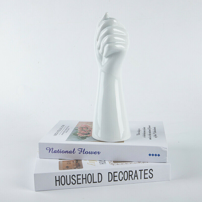 ceramics vase Nordic style Golden Hand Vase Flowers Modern Home Office Decor Qx