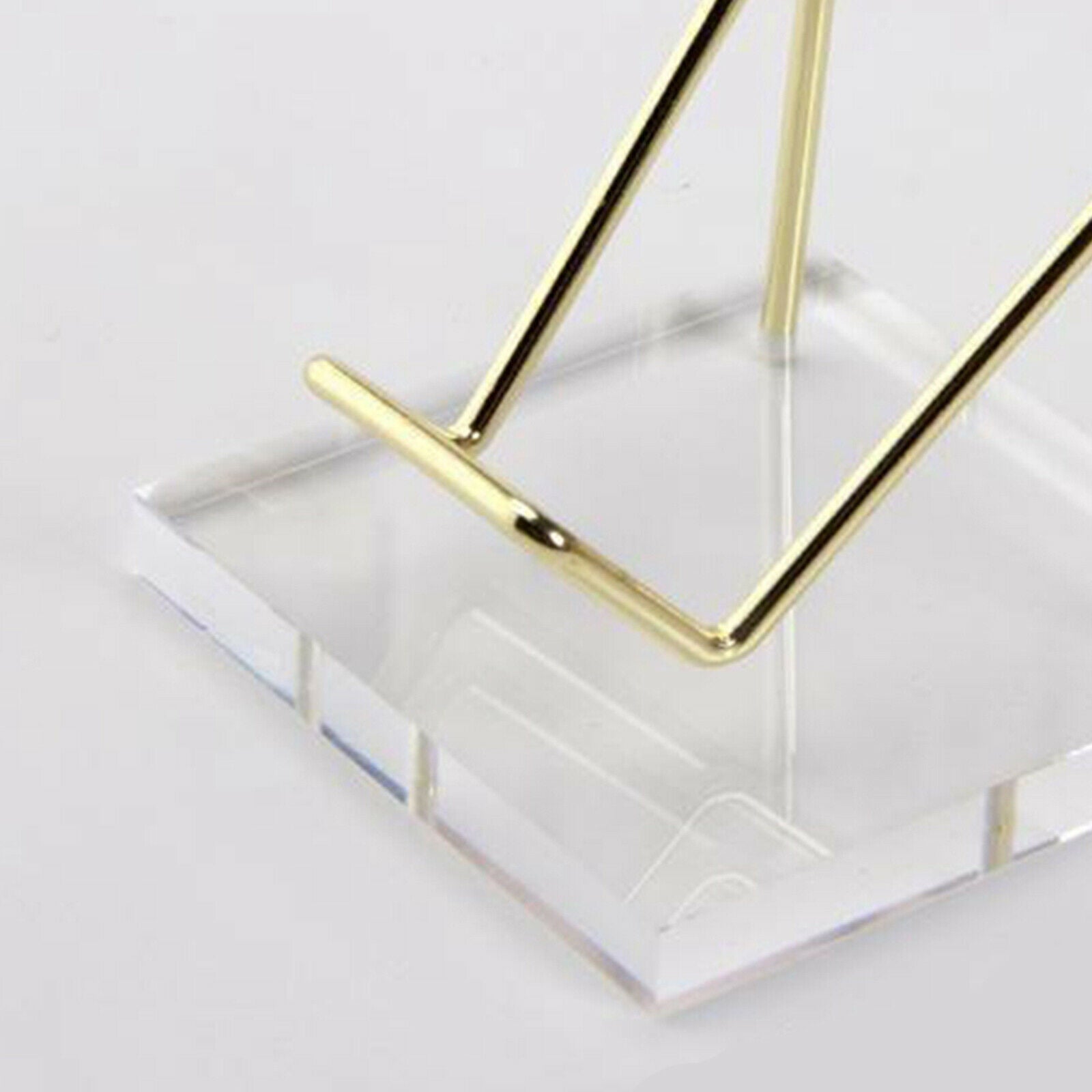 Transparent Acrylic Display Stand Easel for Mineral Fossil Rocks Quartz Medals