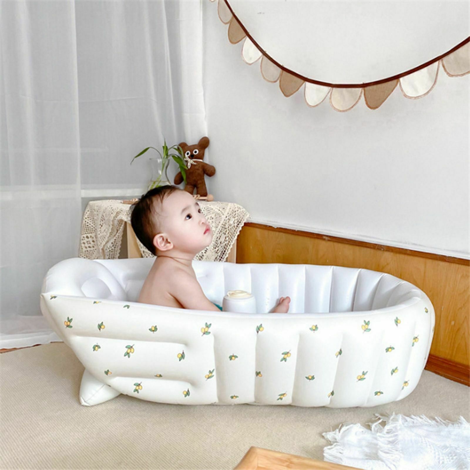 Inflatable Bathtub Air Portable Carry Save Space for Home Toddler Infant