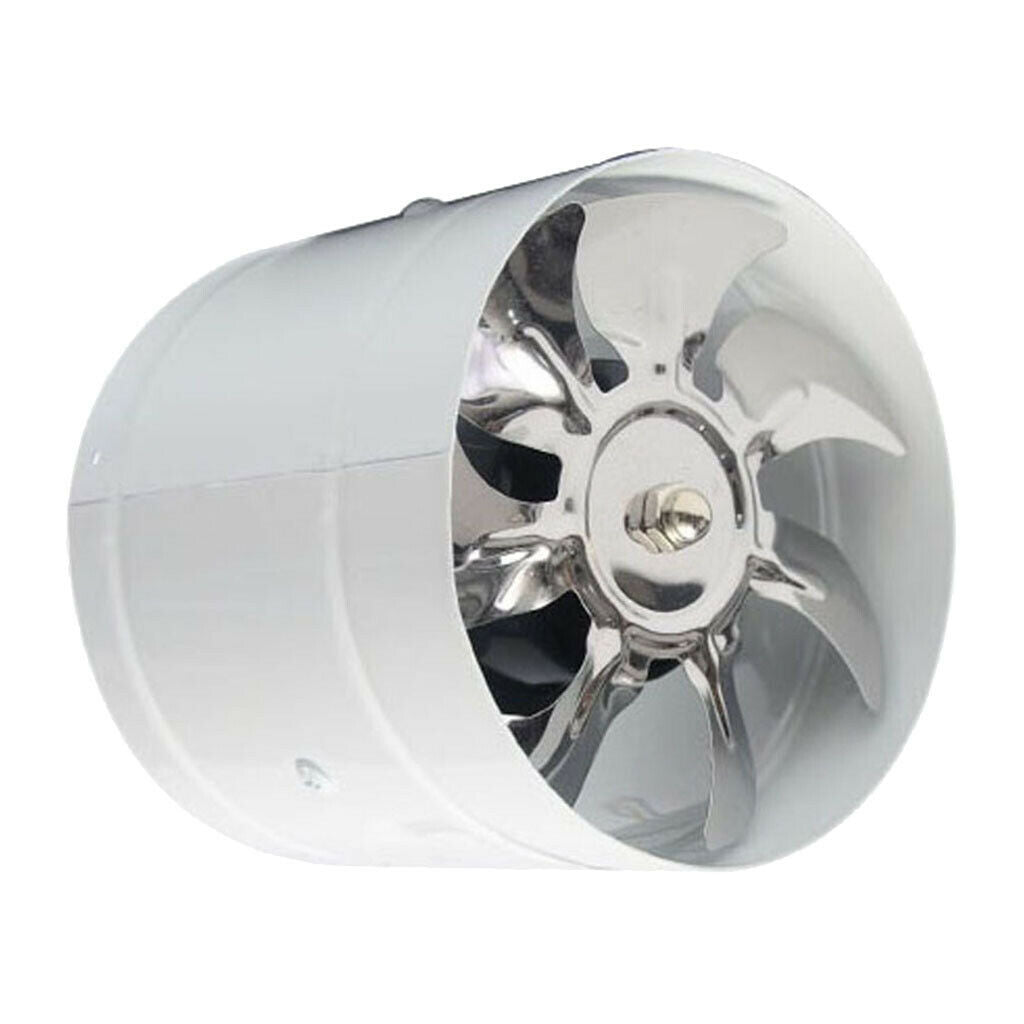 White ABS Inline Blower Vent Fan Boat Bilge Ventilation Venting Exhaust