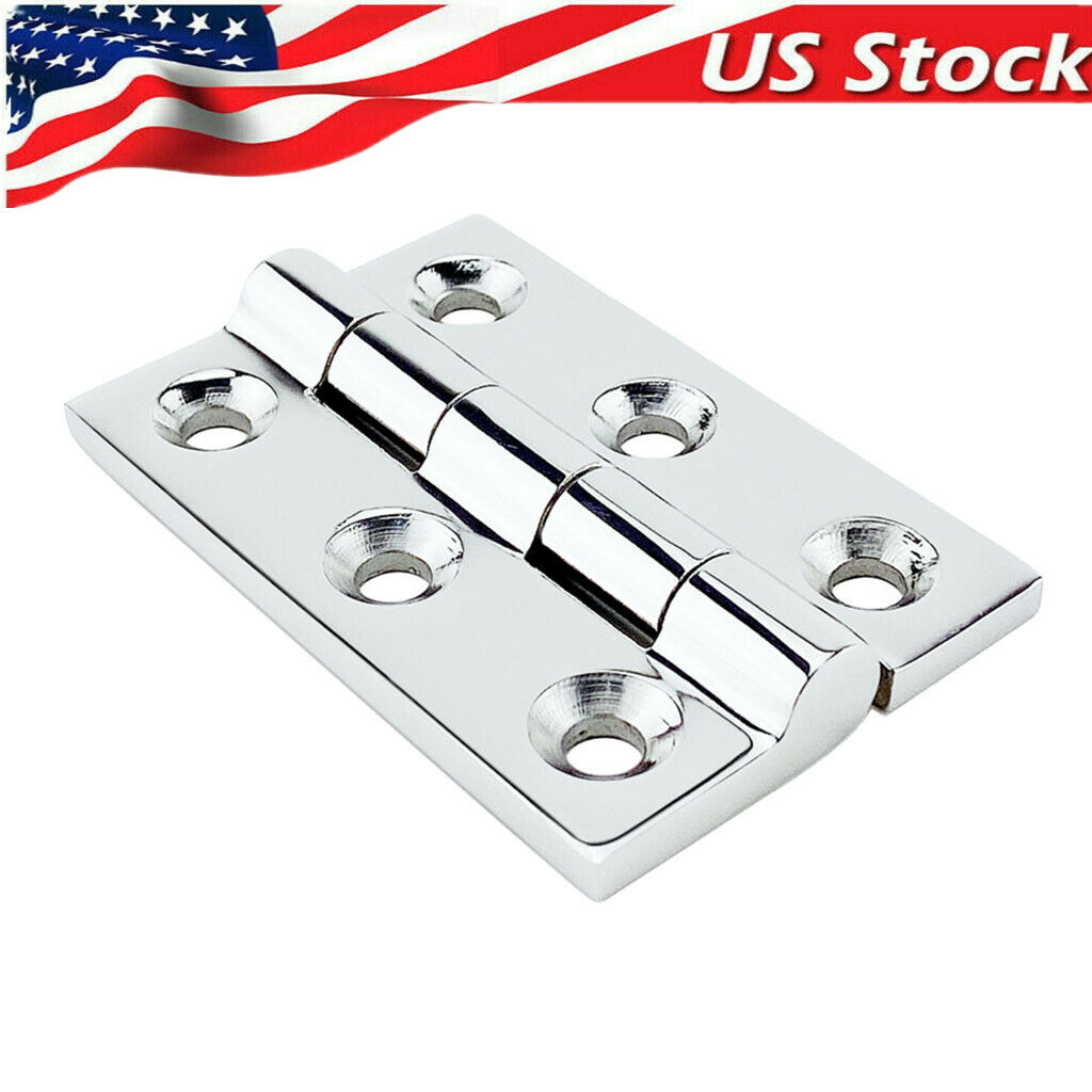 Stainless Steel Marine Boat Deck Hinges Satin Nickel Brushed Hardware 50x75