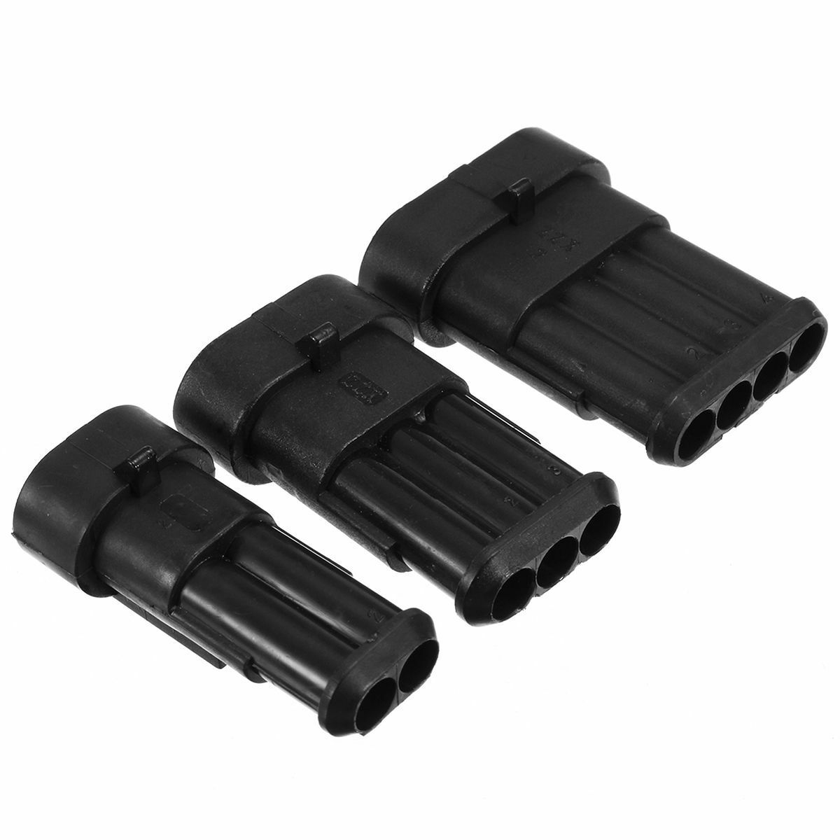 15 Kits 2 3 4 Pins Way Sealed Waterproof Electrical Wire Connector Plug Car Auto